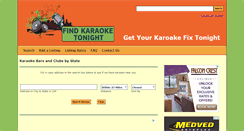 Desktop Screenshot of findkaraoketonight.com